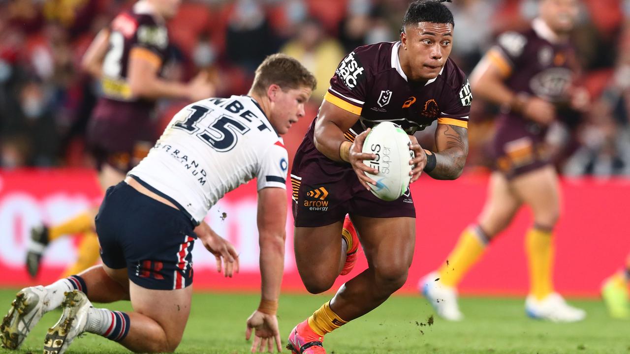 Some of the Broncos rising stars, such as Tesi Niu, will be able to negotiate with other clubs next year. Picture: Chris Hyde/Getty Images