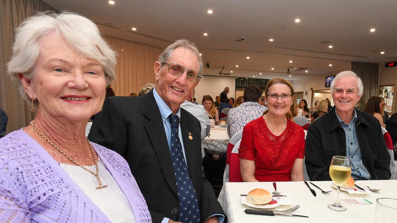 Left: Lyn Chittick with Executive Council Member at New South Wales Farmers Association Ron Chittick, and Sue and Greg Brandt at the East Lismore Bowling Club for the North Coast National showgirl and teen showgirl competition. Picture: Cath Piltz