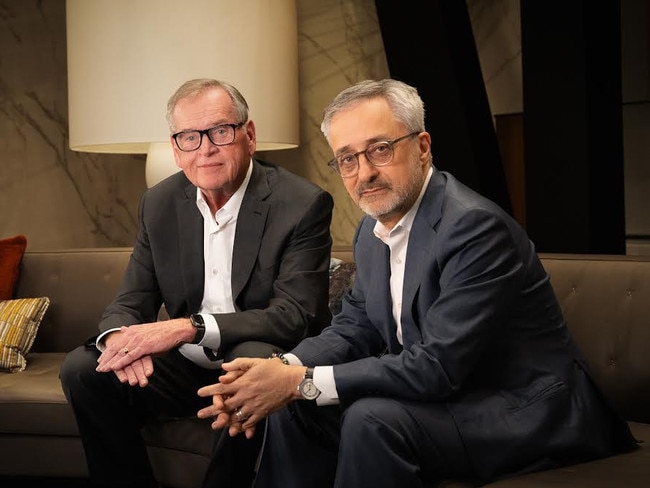 Omnicom chairman & CEO John Wren and Interpublic Group CEO Phillipe Krakowsky.