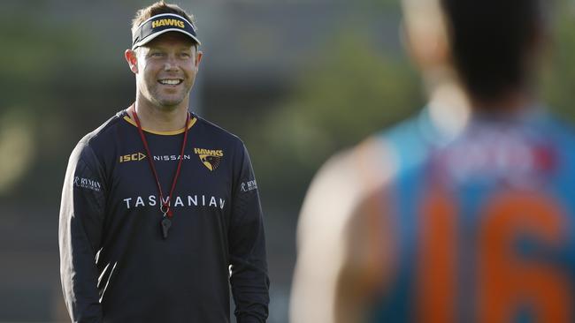 Coach Sam Mitchell is cooking something at Hawthorn, but will the Hawks jump this year? Picture: Michael Klein