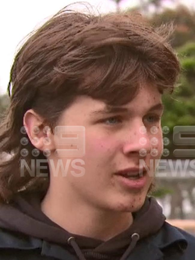 Ocean Grove shark bite victim Jack Shaw. Picture: Channel 9