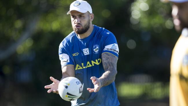 Parramatta Eels star Blake Ferguson at training. Picture: Benjamin Cuevas 