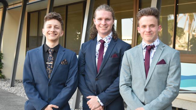 Luis, Luke and Cooper at the Maleny State High School formal on November 16, 2022. Picture: Sam Turner