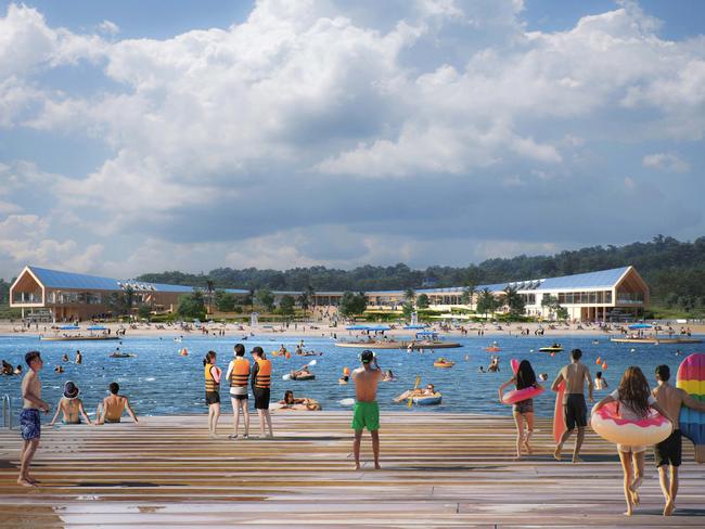 Penrith Lakes will be turned into a world class waterway with its own version of Bondi Icebergs.