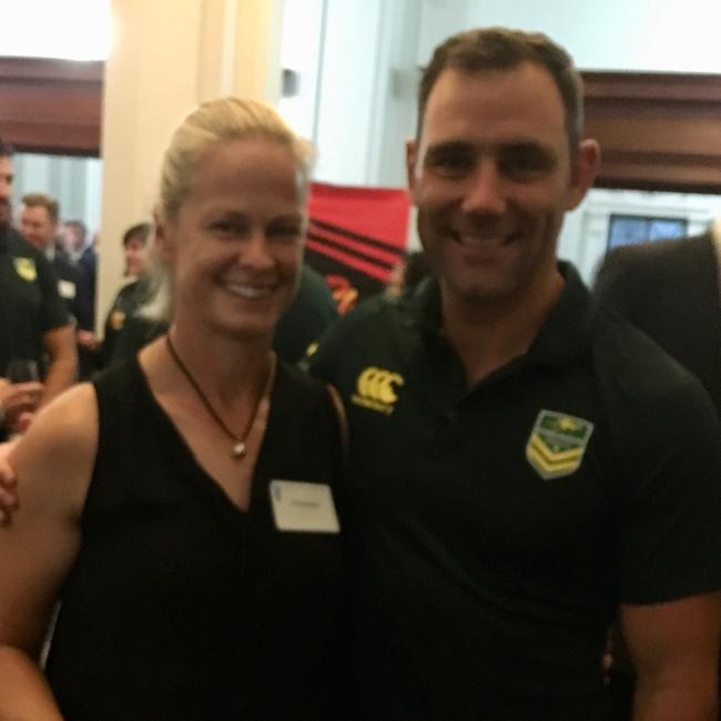 Australia's most capped Test women's and men's rugby league players Tahnee Norris and Cameron Smith. Picture: Supplied