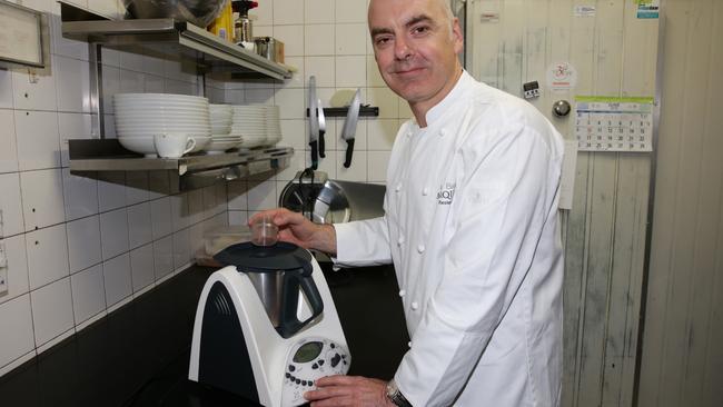 Chef Mark Best, owner of Marque Restaurant in Surry Hills, using the Thermomix machine.