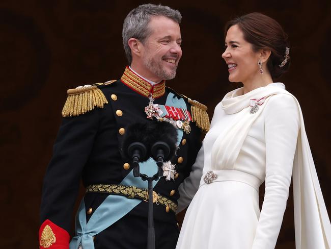 Queen Mary’s beautifully draped gown was a lesson in simple design. Picture: Getty Images