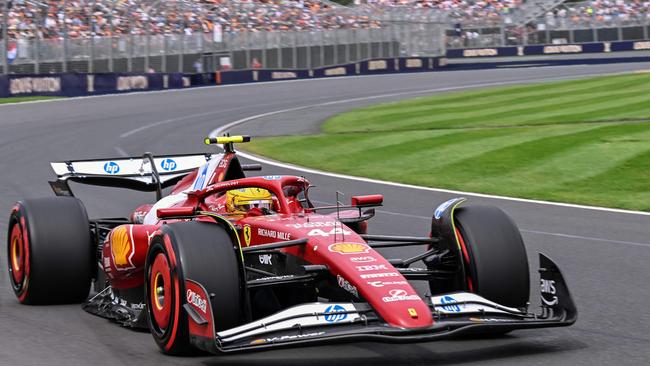 Lewis Hamilton during his first race for Ferrari at the Australian Grand Prix in March Picture: AFP