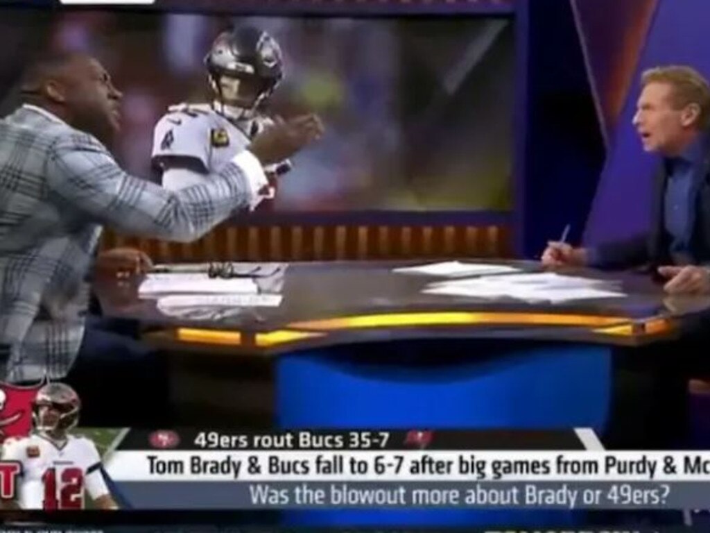 Skip Bayless vs Shannon Sharpe gets HEATED as Undisputed co-hosts tussle  over Tom Brady's slow start