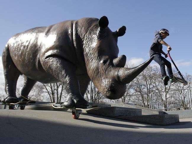 The rhino on a skateboard campaign first launched in 2011.