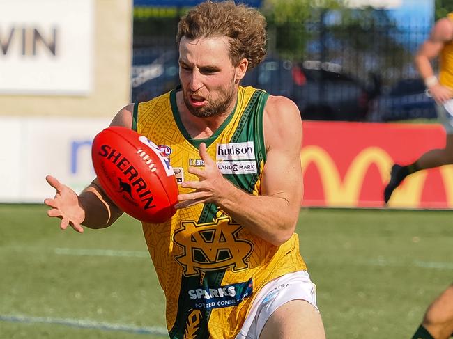 Captain Dylan Landt has led St Mary's well through the early stages of the 2023-24 NTFL season. Picture: David Bradley / AFLNT Media