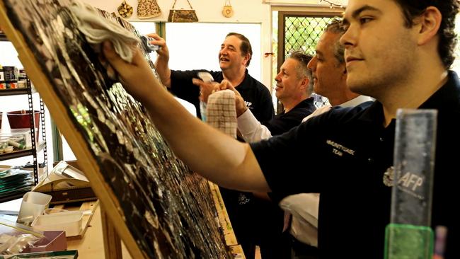 AFP members and Melburnians banded together during lockdown to craft a mosaic to present to the families of the victims of the New Zealand Christchurch massacre. Picture: Australian Federal Police