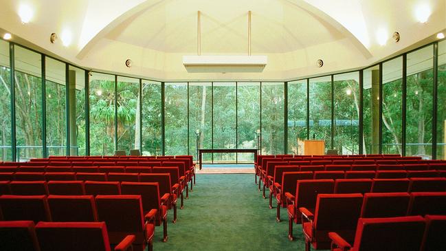 The Greenway Memorial Gardens Chapel at Green Point has live streaming capabilities to ensure loved ones can still watch services even if they are not physically present. Picture: Peter Clark