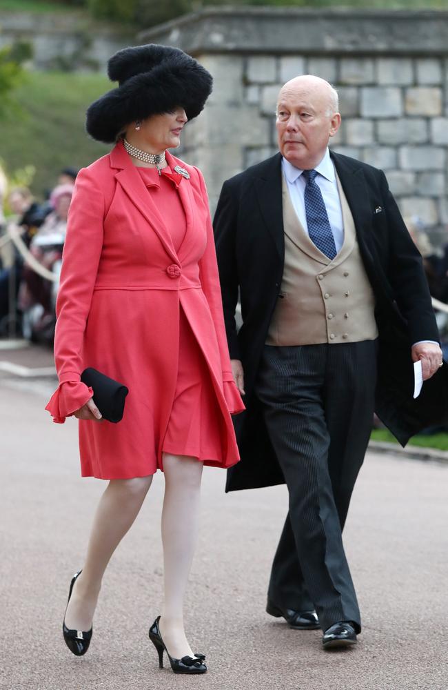 Emma Joy Kitchener and Julian Fellowes. We love her for her commitment to staying warm in that hideous wind that whipped up around Windsor before the wedding. “This wind calls for my Russian fur hat and a pair of thick white stockings”.