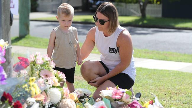 Hannah’s family friend Chantel Taylor with her son Henley. Picture: Peter Wallis