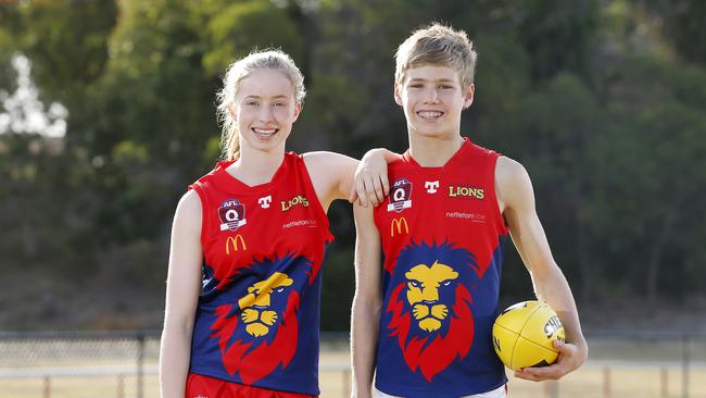 Hannah Milner and James Milner from the Kedron Lions. Picture: AAP/Josh Woning