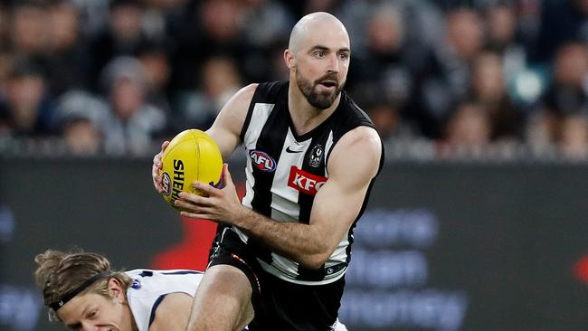 Pies veteran Steele Sidebottom is in the final year of his deal at Collingwood. (Photo by Dylan Burns/AFL Photos via Getty Images)