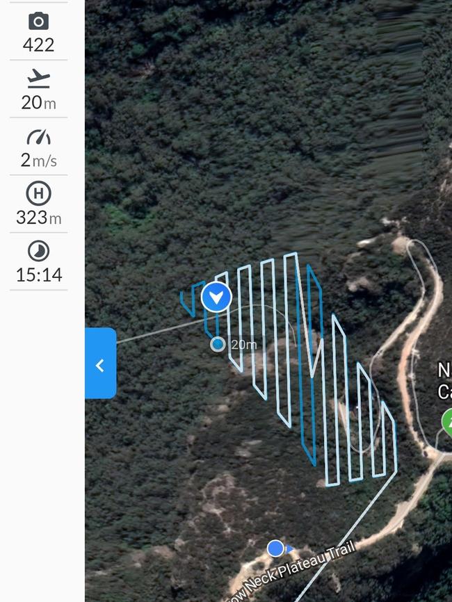 Mapping out a drone flight path. Picture: Supplied