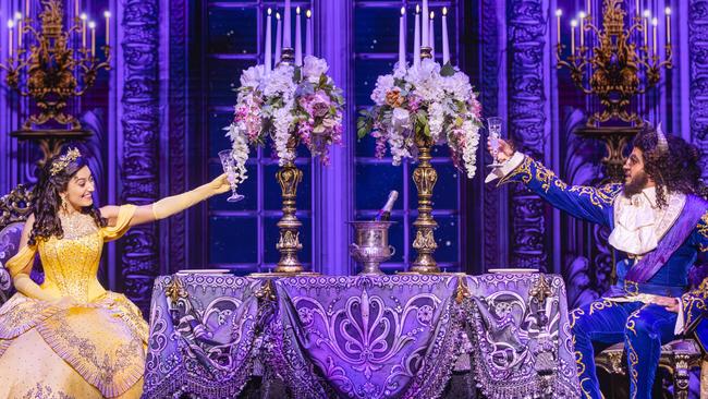 Shubshri Kandiah and Brendan Xavier in Disney's Beauty and the Beast the Musical. Picture: Daniel Boud