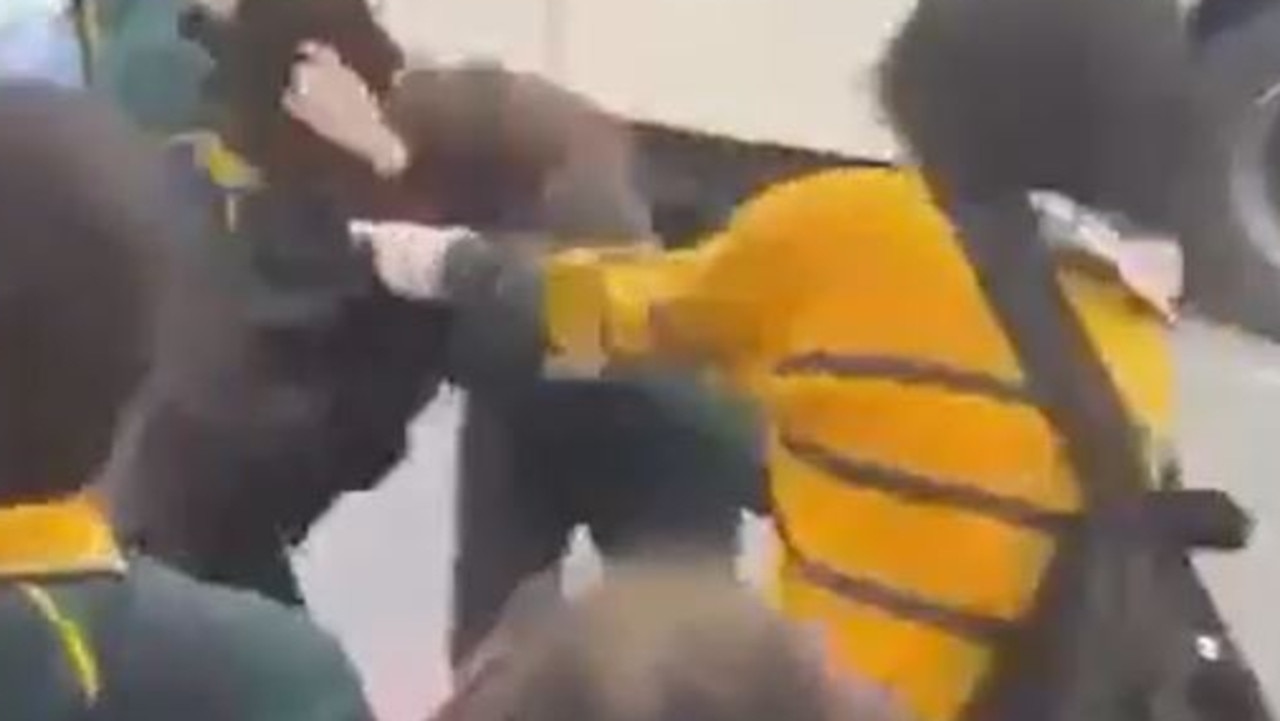 A fight between students at Golden Grove High School. Picture: Supplied