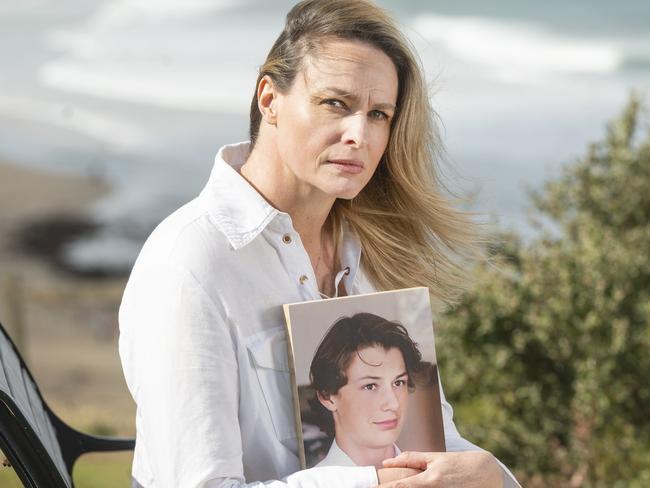 Ocean Grove mother Ange Shearman lost her teenage son Louie to suicide during lockdown. Picture: Rob Leeson