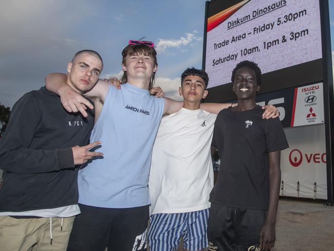 Oliver Stewart, Zaidon Key, Ryan Tharaka, and David Kuol 2024 Swan Hill Show Picture: Noel Fisher.