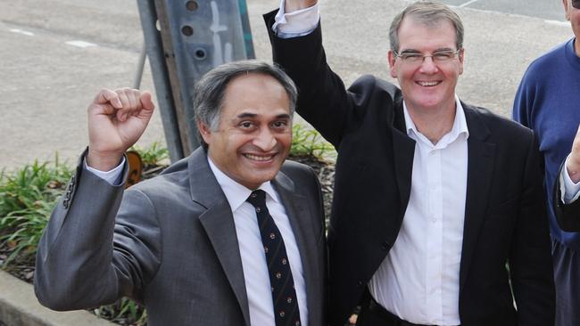 Noel D'Souza and Michael Daley pictured in happier times.