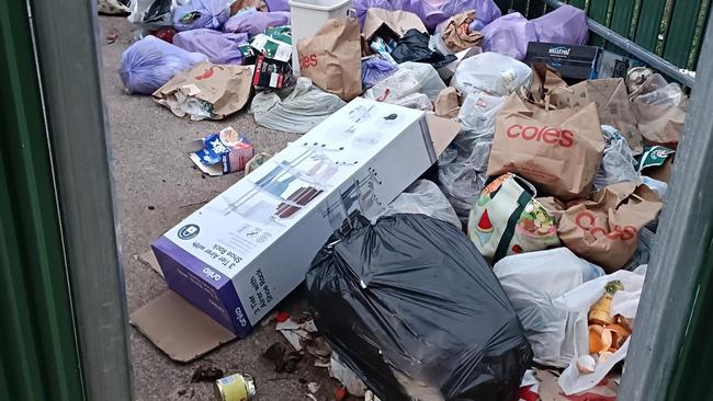 The rubbish pile has led a concerned neighbour to contact this masthead to voice his frustration. Picture: Supplied