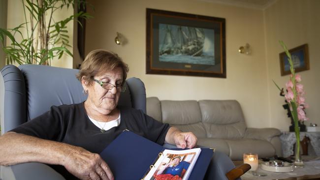 Yvonne Dahlvid, of Longford, with a photograph of her late husband Peter. Mr Dahlvid died in a storeroom at the LGH due to a lack of palliative care facilities.