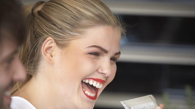 Belle Gibson at the Cosmopolitan magazine's Fun Fearless Female awards in Sydney in 2014.