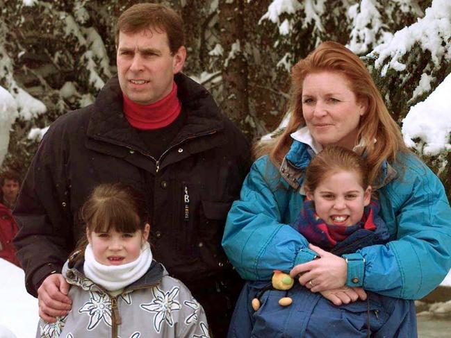 The family pictured in 1999, three years after Sarah Ferguson and Prince Andrew divorced. Picture: Supplied