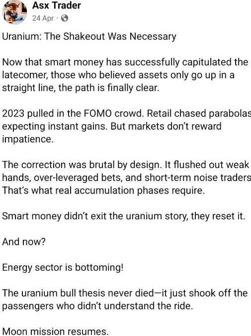 ASX Trader facebook post from April.
