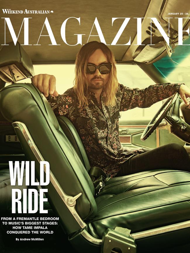 Tame Impala in The Weekend Australian Magazine, January 2020. Picture: Nic Walker