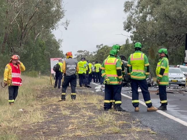 The Crash Investigation Unit and specialist officers inspected the scene on Saturday morning. Picture: TNV