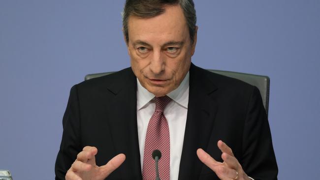 ECB president Mario Draghi sets out sweeping measures. Picture: Getty Images