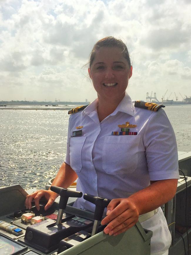 Commander Alisha Withers at work for the Royal Australian Navy.