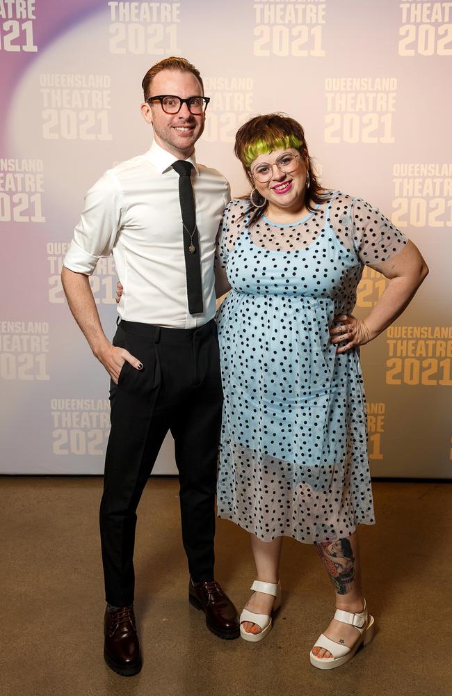 Steve Pirie and Claire Christian at the opening night of Queensland Theatre’s Our Town. Pictures: J&amp;A Photography