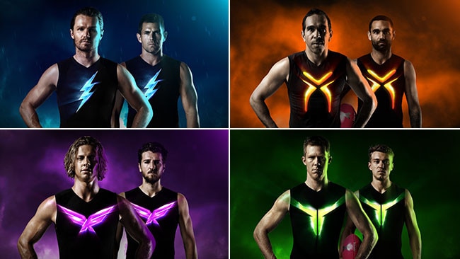 The AFLX captains and vice-captains. Picture: AFL Media