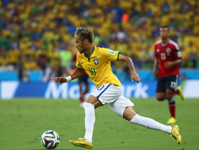 The FIFA World Cup ball in action.