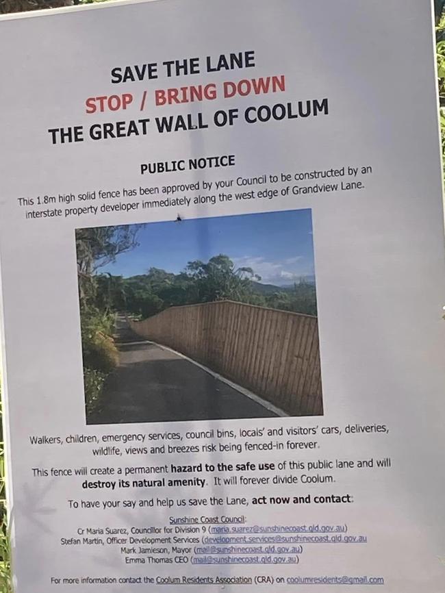 Coolum locals are railing against ‘The Great Wall of Coolum’. Picture: Facebook