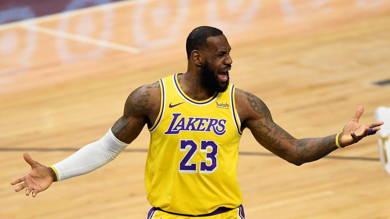 LeBron James captains the Western Conference team. Hannah Foslien/Getty Images/AFP