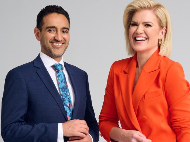 The Project hosts Waleed Aly and Sarah Harris. Source: Network 10