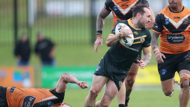 Luke Sharpe in action for Wyong. Picture: Sue Graham