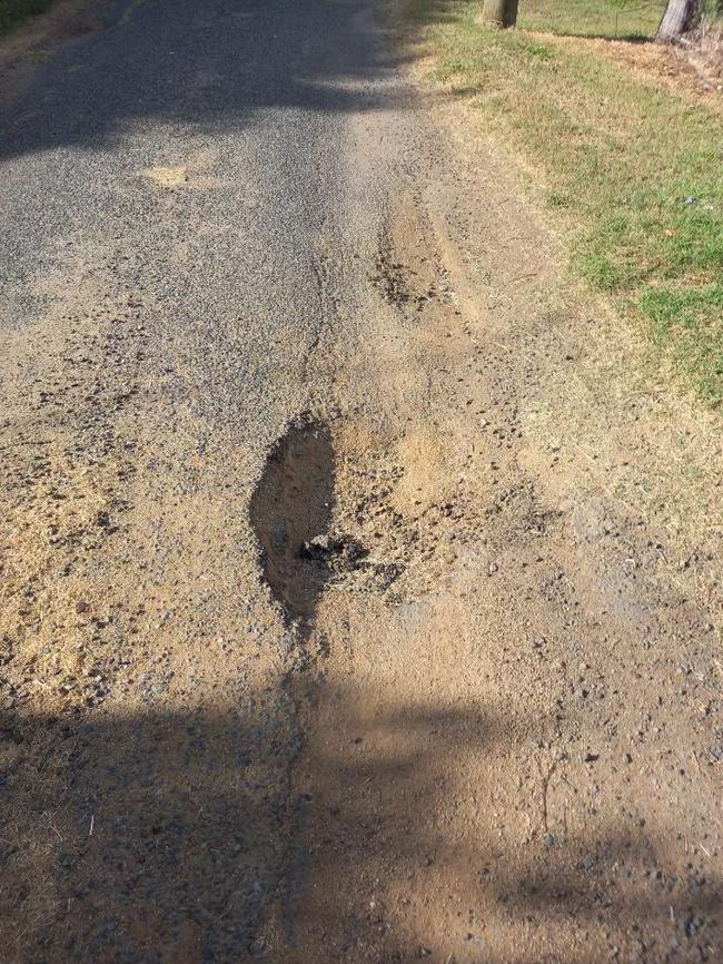 Along Neale St there are a plethora of potholes, including this one. (Photo: Supplied)