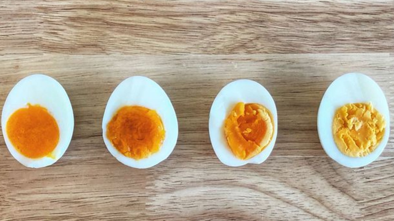 You can 'boil' eggs at different levels in the air fryer. Picture: Supplied