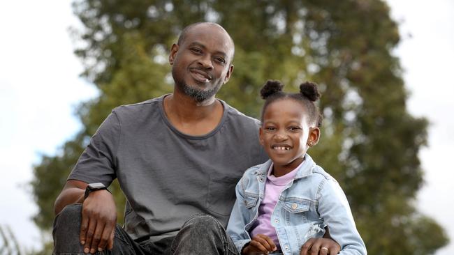 Clifford Chisengalumbwe with his daughter Mckayla. Picture: Dean Martin