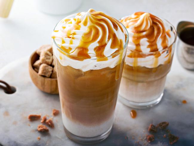 Caramel Frappuccinos are high in sugar.