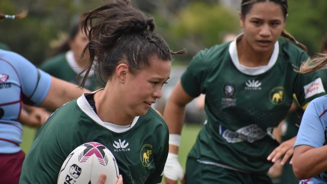 Premier Womenâ&#128;&#153;s rugby between Wests and Norths. Saturday April 1, 2023. Picture: Nick Tucker.