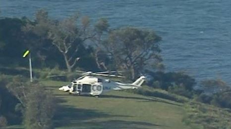 A paraglider stuck on a perilous cliff face has been rescued. The man in his 50s crashed into the cliff near Otford Rd at Stanwell Tops, on the south coast of NSW, about 1pm on Saturday. Picture: 7News