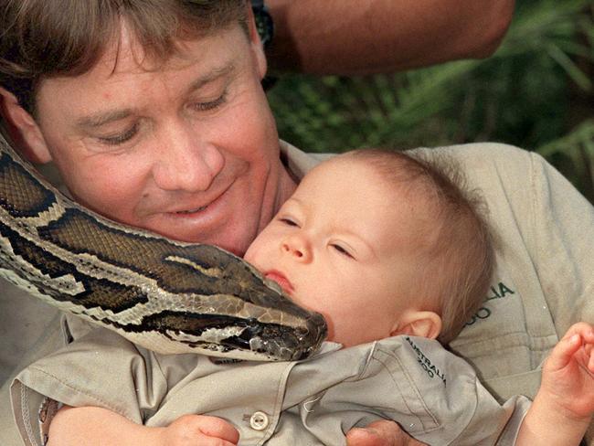 He really did start her young, the late Steve Irwin with his daughter Bindi.